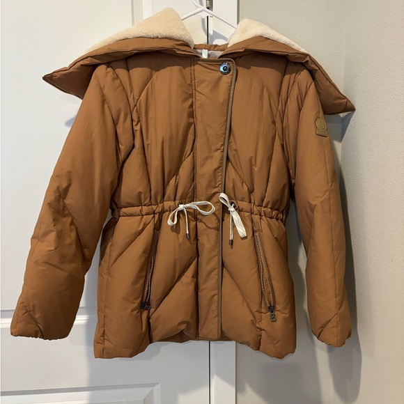 BOGNER Alesa Brown Shearling Hooded Down Jacket - Picture 13 of 13